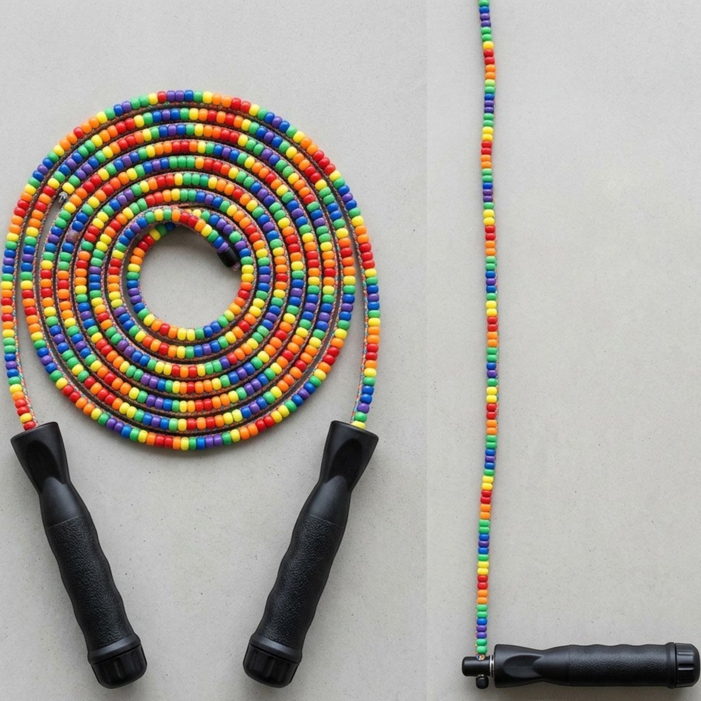 Vlynd Beaded Jump Rope PVC Segments 9 ft Multicolor