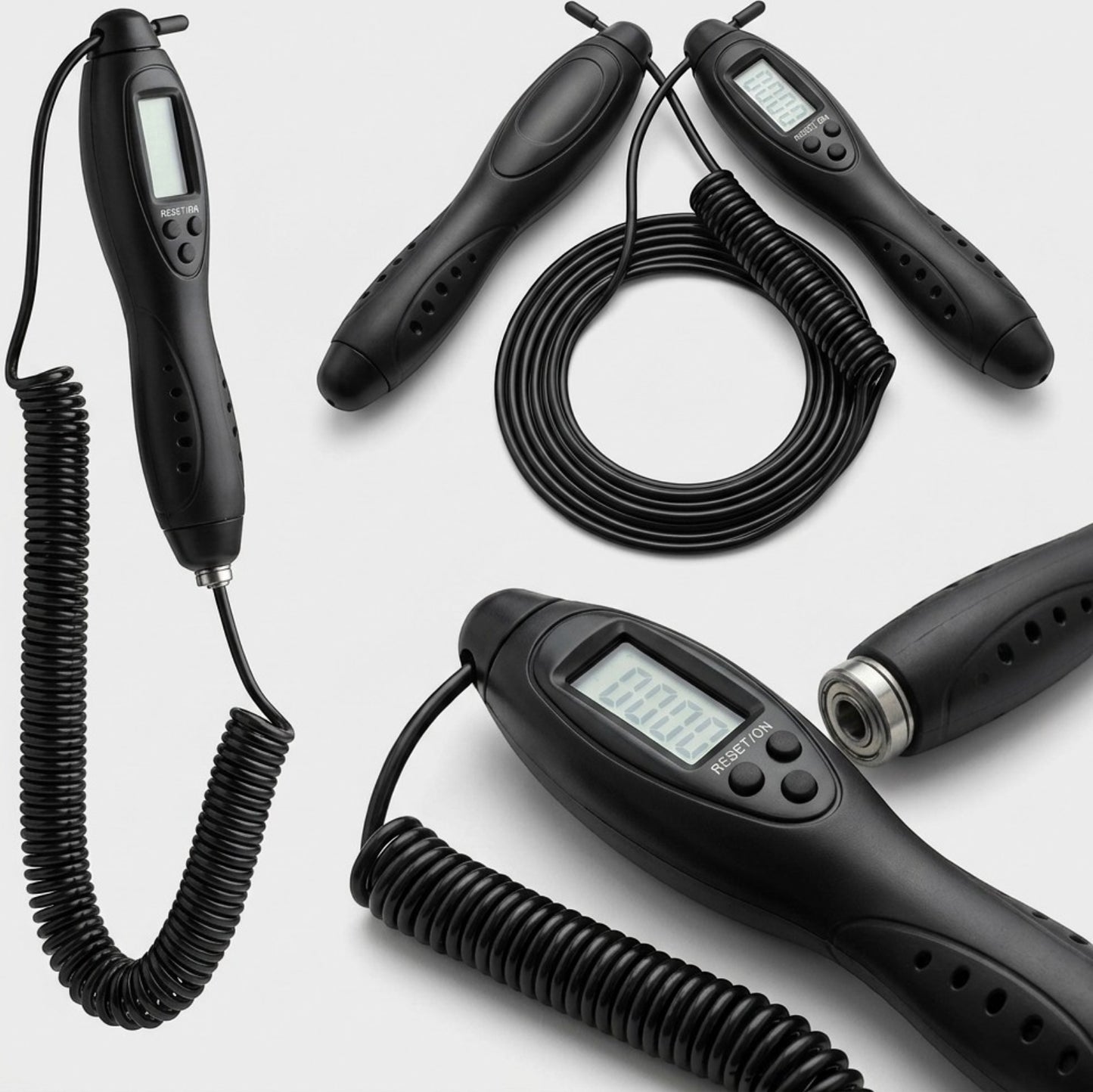 Vlynd Digital Counter Jump Rope PVC Cord Black