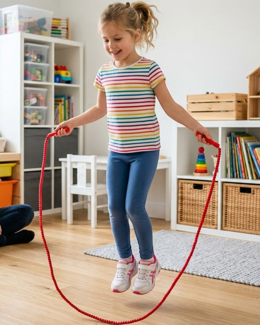 Vlynd Kids Jump Rope Tangle Resistant PVC 7 ft Red