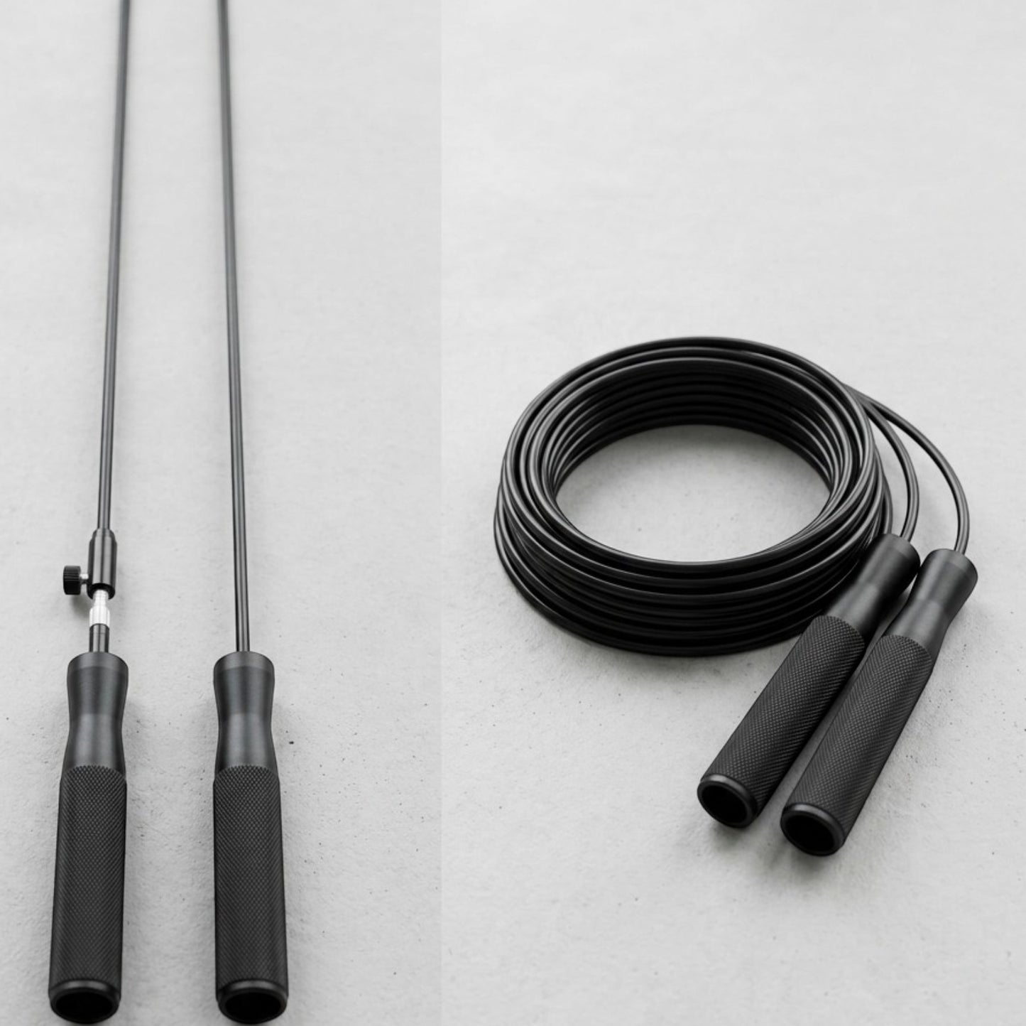 Vlynd Adjustable Speed Jump Rope Steel Cable Black 9.8 ft