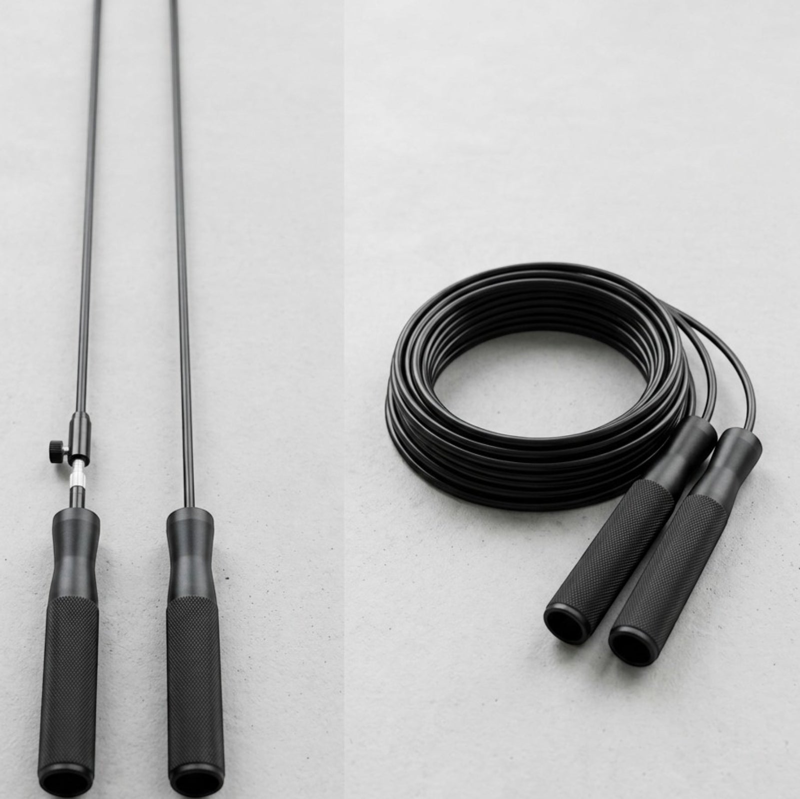 Vlynd Adjustable Speed Jump Rope Steel Cable Black 9.8 ft