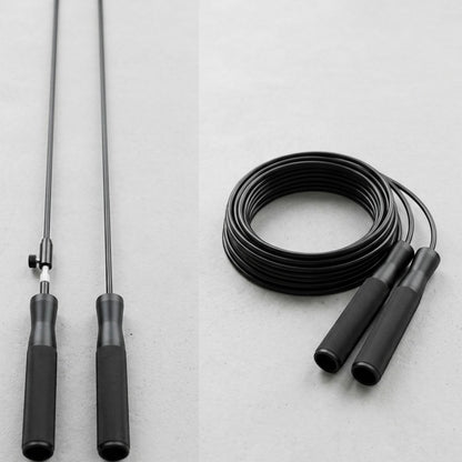 Vlynd Adjustable Speed Jump Rope Steel Cable Black 9.8 ft