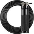 Vlynd Adjustable Speed Jump Rope Steel Cable Black 9.8 ft