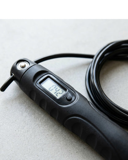 Vlynd Digital Counter Jump Rope PVC Cord Black