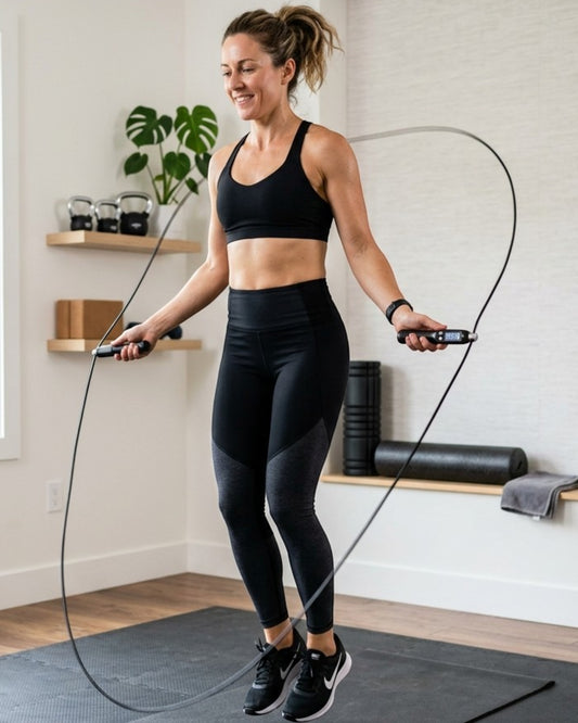 Vlynd Digital Counter Jump Rope PVC Cord Black