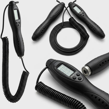 Vlynd Digital Counter Jump Rope PVC Cord Black