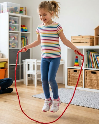 Vlynd Kids Jump Rope Tangle Resistant PVC 7 ft Red
