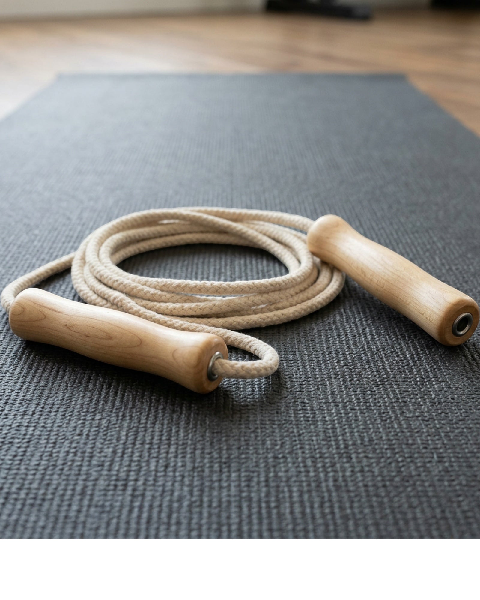 Vlynd Loomturn Braided Cotton Jump Rope 8.7 ft Natural - Lifestyle view